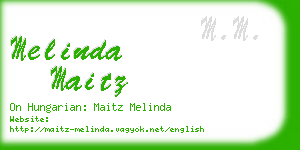melinda maitz business card